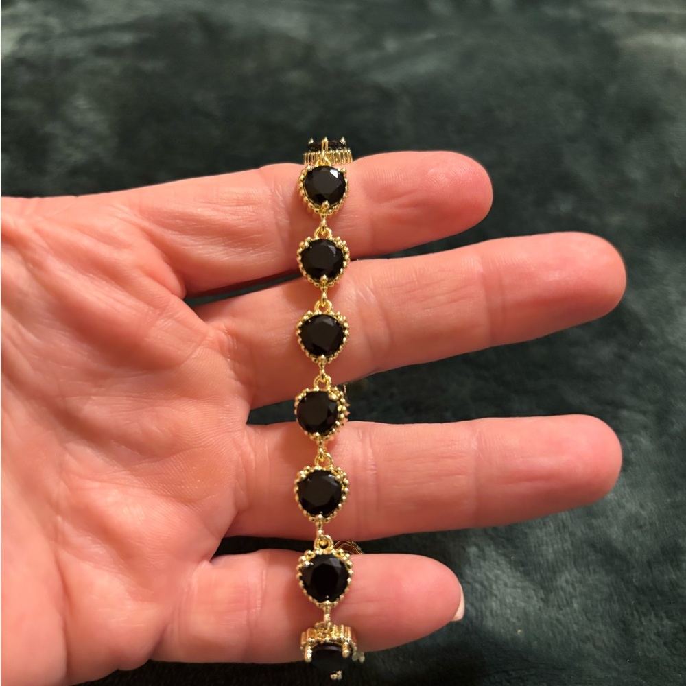 Elegant Black and Gold Bracelet